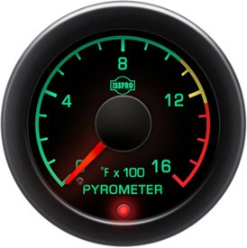 Isspro EV2 Pyrometer w/Color Band 0-1600 F